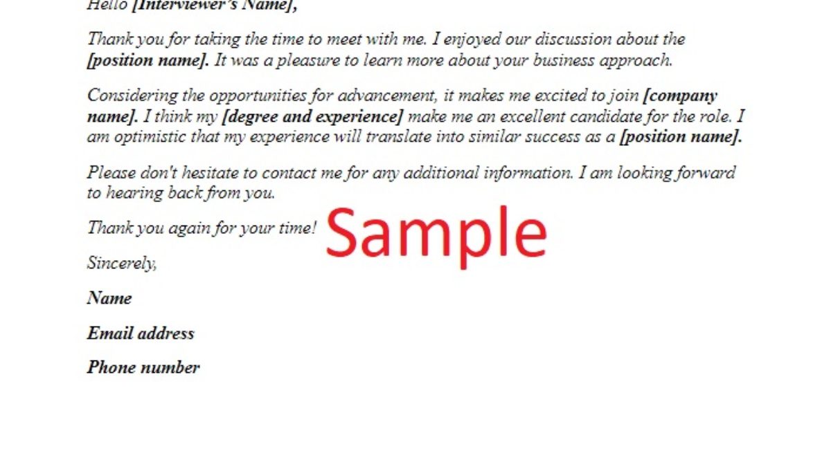 The Correct Way to Write an Interview "Thank You" Email Inside Interview Thank You Note Template