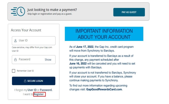 Register Gap