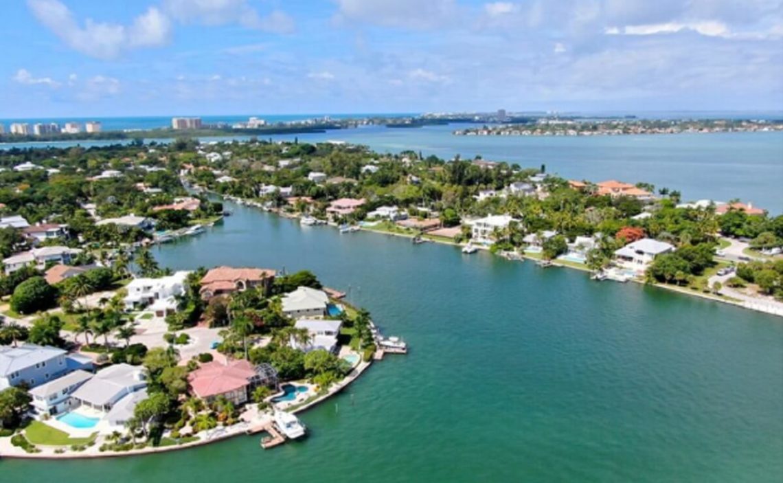 Aerial view of Sarasota, FL