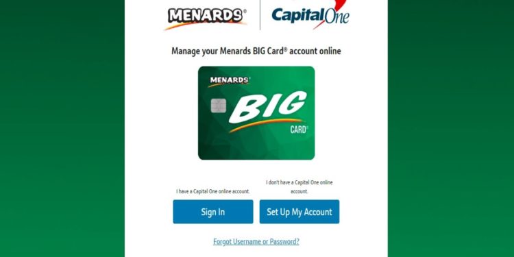 menards big credit card payment