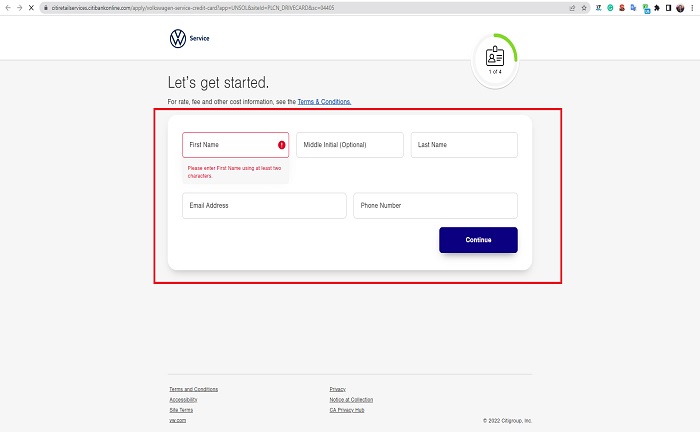 get started card