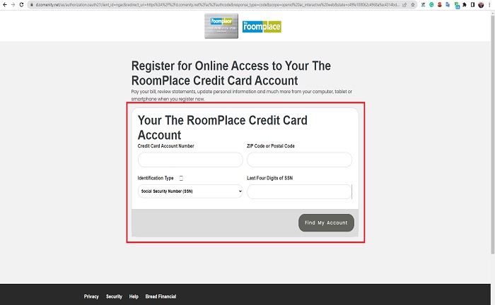 register card roomplace