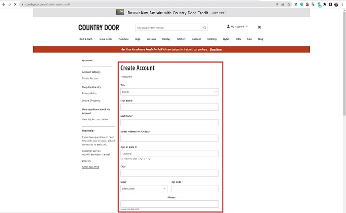 step create account