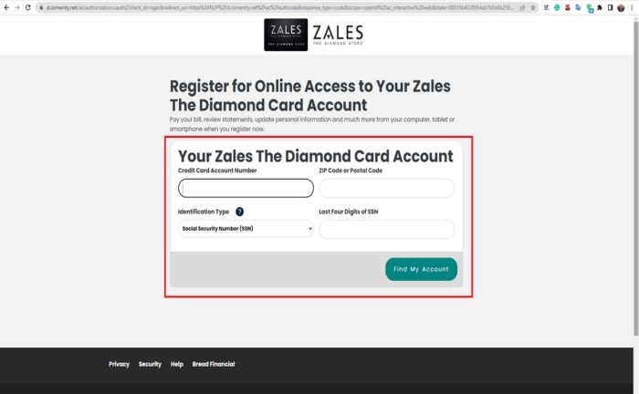 zales account