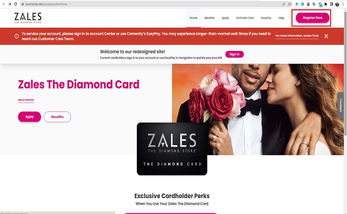 zales register now