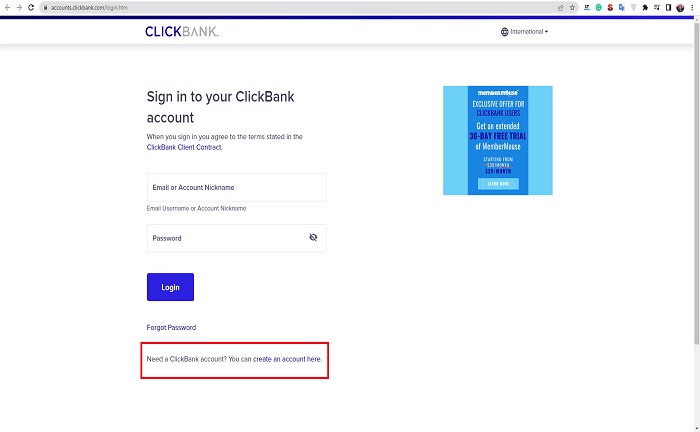 clickbank account