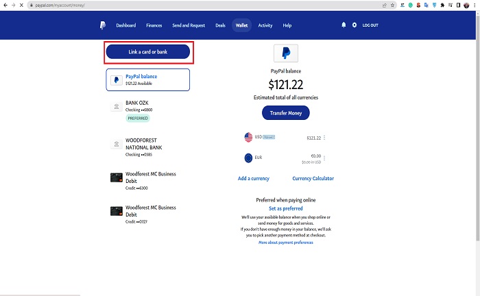 link card paypal
