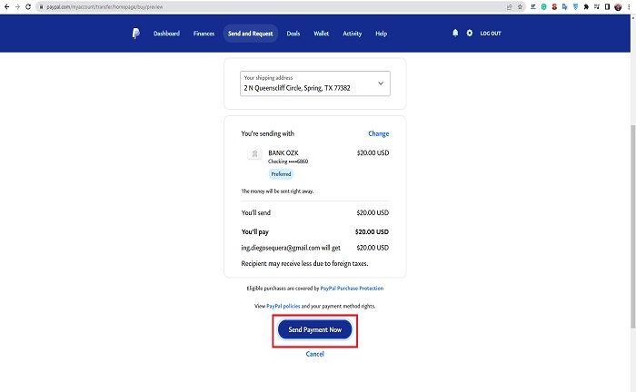 payment now