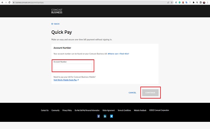 quick pay comcast