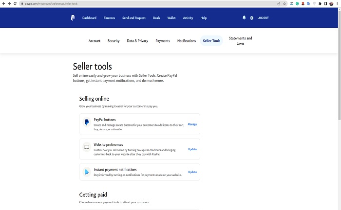 sellers tools account