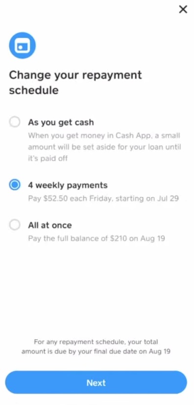 Cash App Borrow Repayment Options