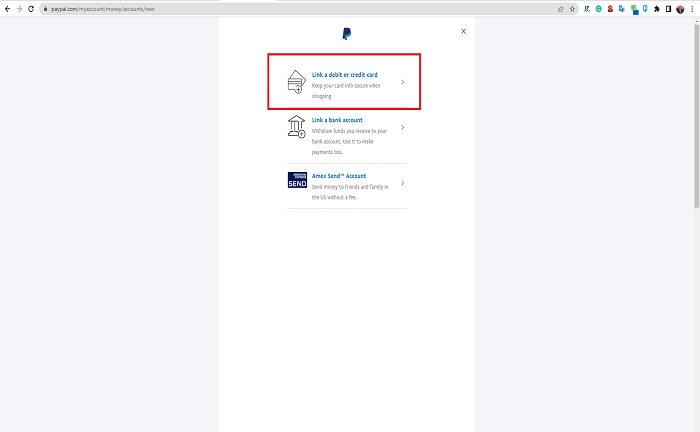 link card paypal