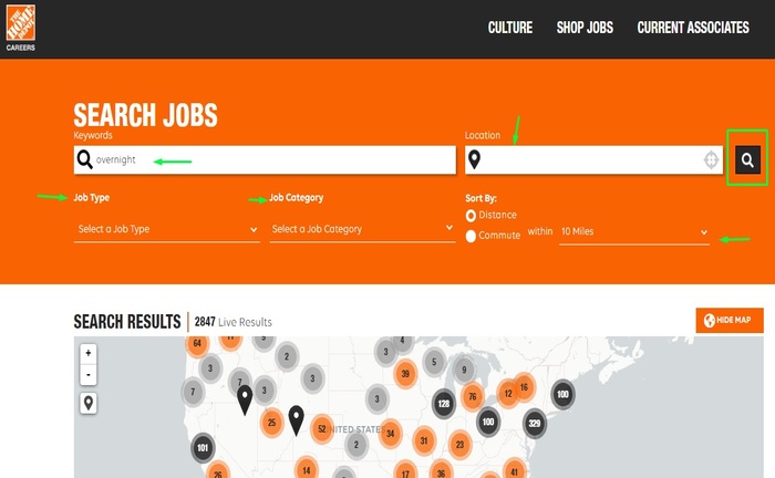 Overnight Jobs Near me home depot