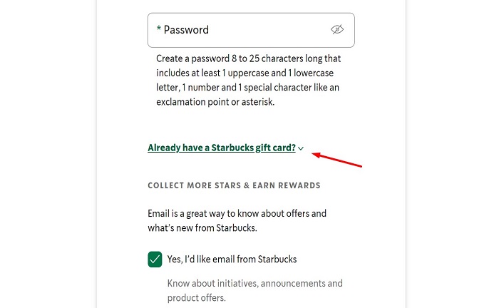 redeem starbucks gift card 