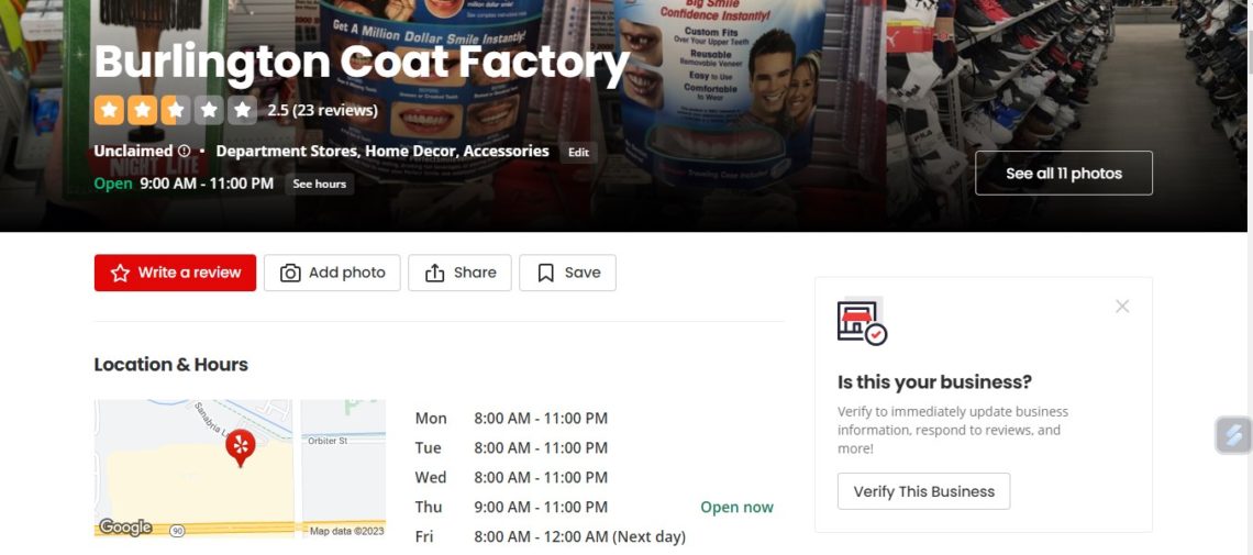 Burlington Coat Factory near me