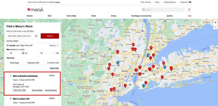 Select a Macy's Store