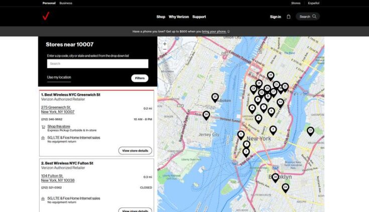 Verizon Stores New York