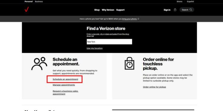 Verizon appointment