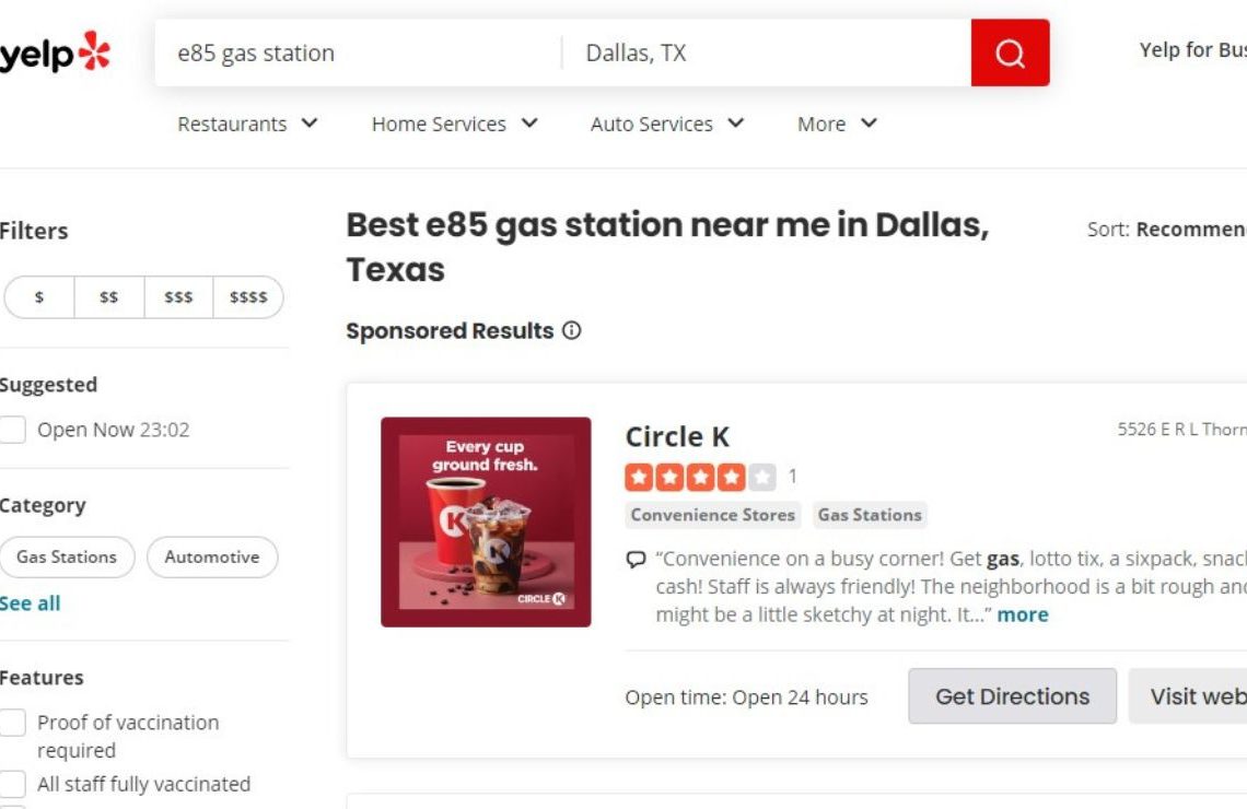 Yelp E85