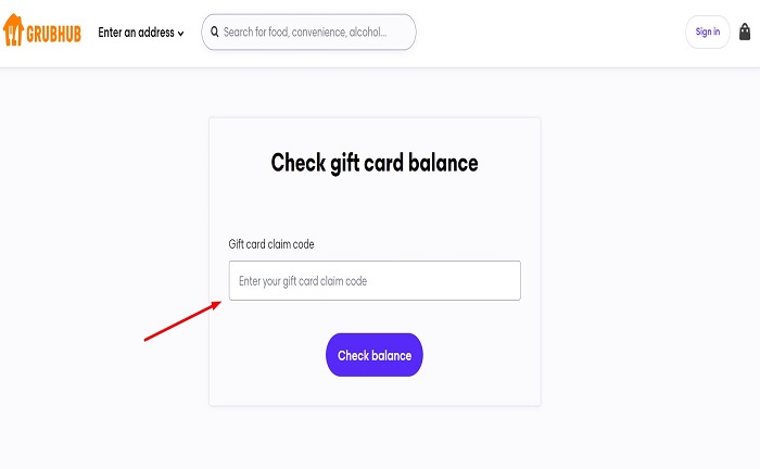 gift card balance grubhub