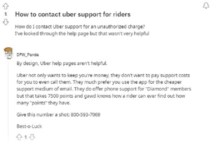 ubers contact riders
