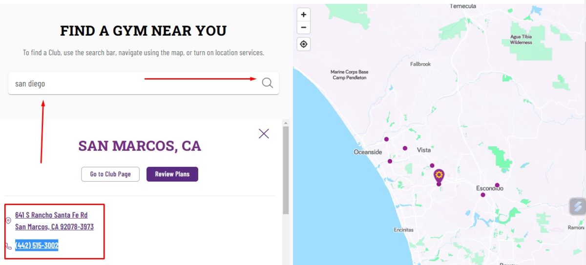 Find Planet Fitness clubs near you