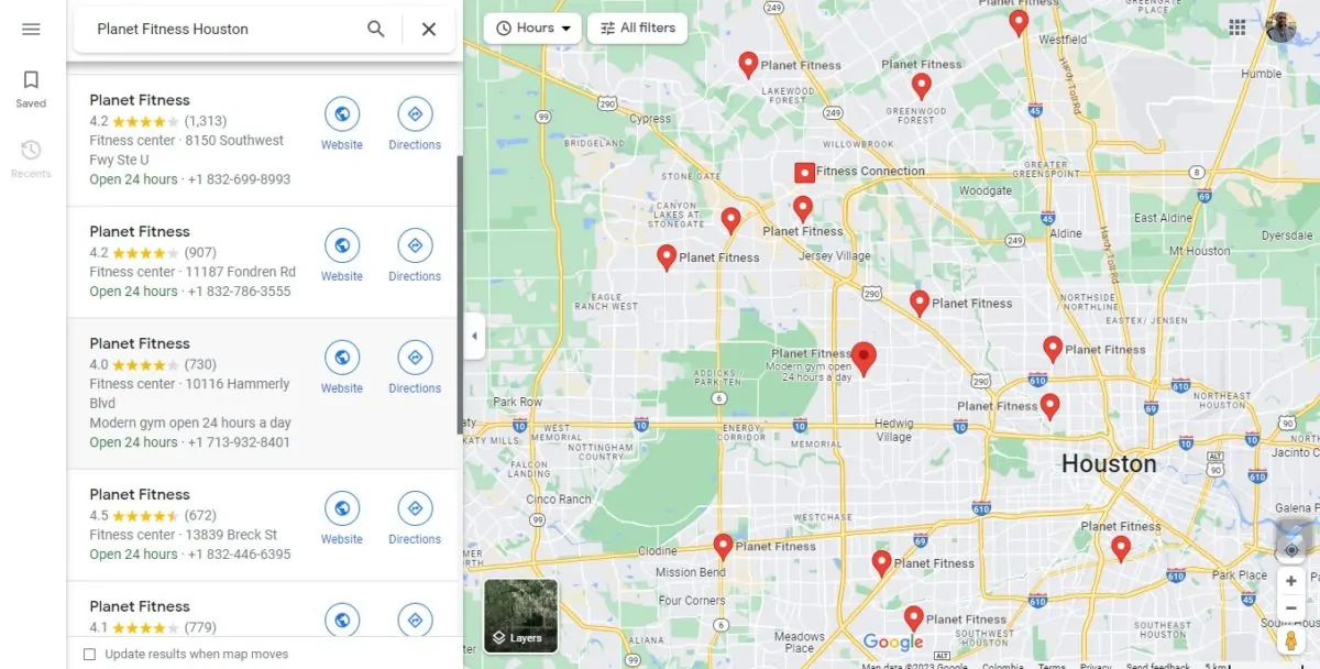 Find Planet Fitness clubs near you III