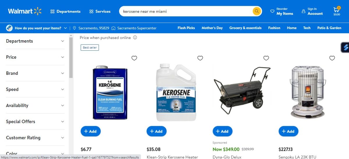 Discover Kerosene Near Me with the following apps - Walmart