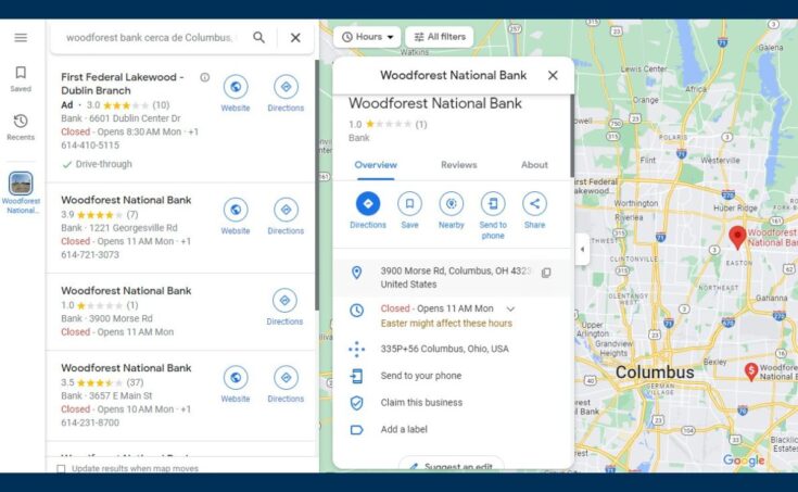 Here's how to find Woodforest National Bank Near Me III
