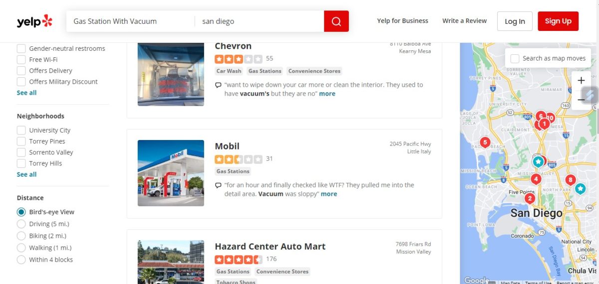 Locators to find gas station with vacuum near me - Yelp