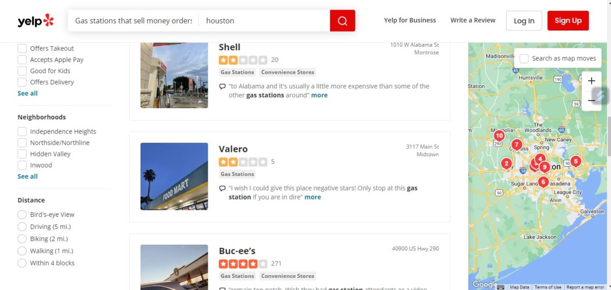 Locators to find gas stations that sell money orders near you - yelp