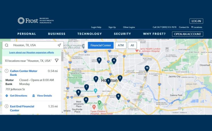 Steps to locate Frost Bank near me without wasting time