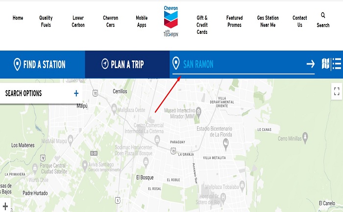 how to find chevron gas station