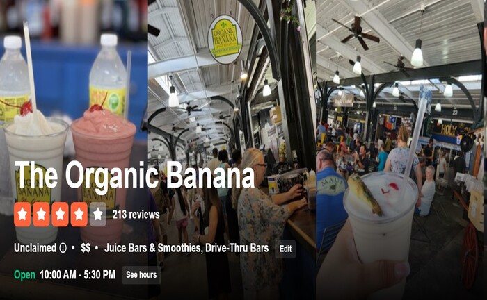 the organic banana best daiquiri shop nearby