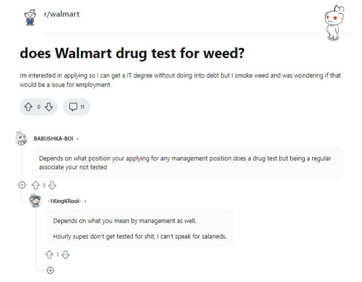 walmart test drugs reddit