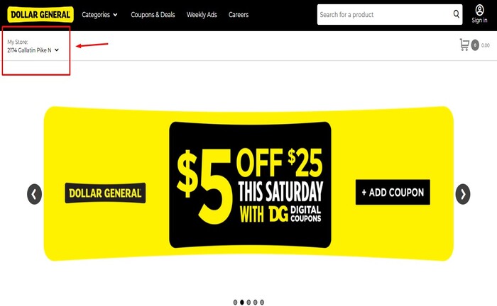 Dollar General closest to my location