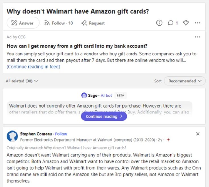 Does Walmart sell Amazon gift cards?