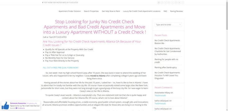 Luxury No Credit Check Apartments Atlanta GA