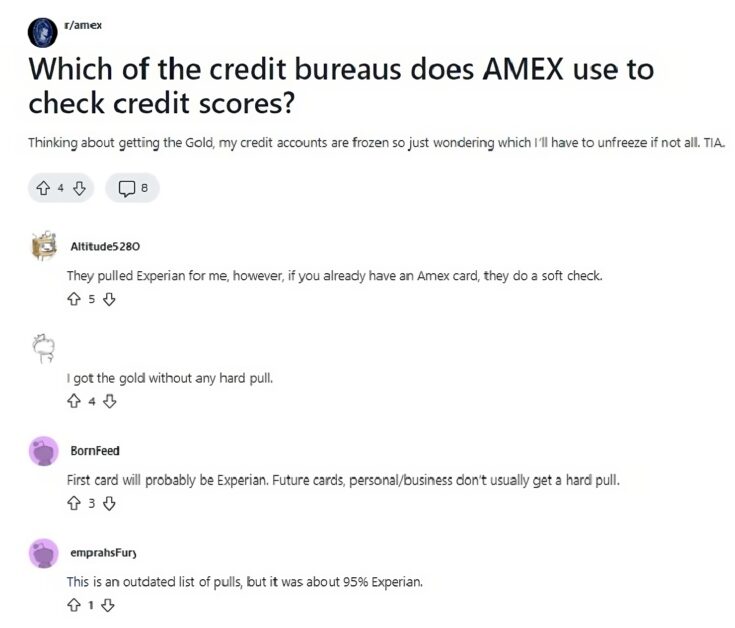Which credit bureaus does AmEx report to?