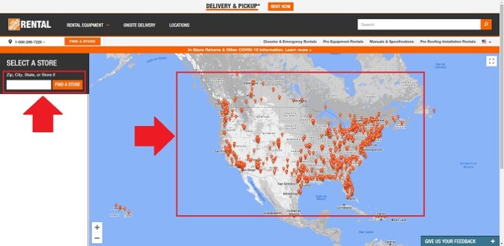 home depot maps