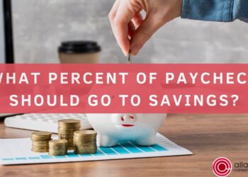 What percent of paycheck should go to savings?