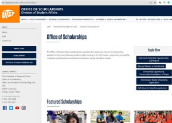Utep Office of Scholarships Homepage