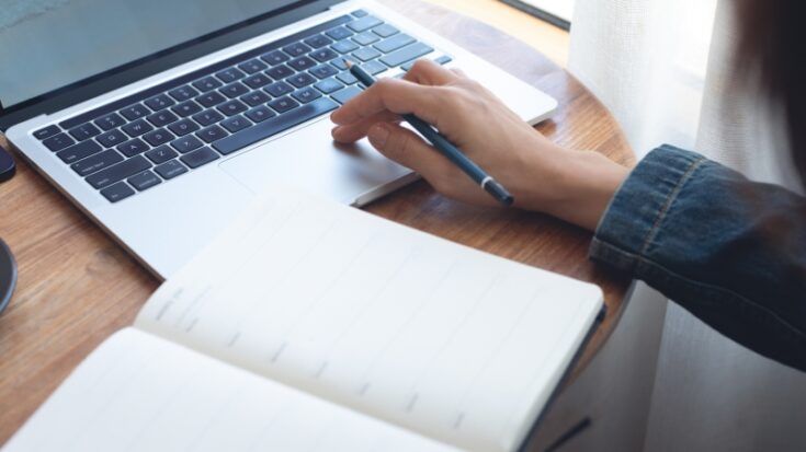 Person tests new career ideas on a laptop after a wrong major